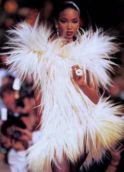 Naomi Campbell at Yves Saint Laurent Haute Couture 1987