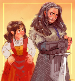 hobbitdragon:  crawlingstone:  Female Bilbo and Thorin :)  I