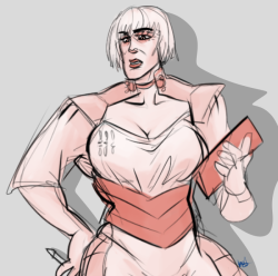 larrydraws:  reddle:  um. i really liked @larrydraws lady!megatron