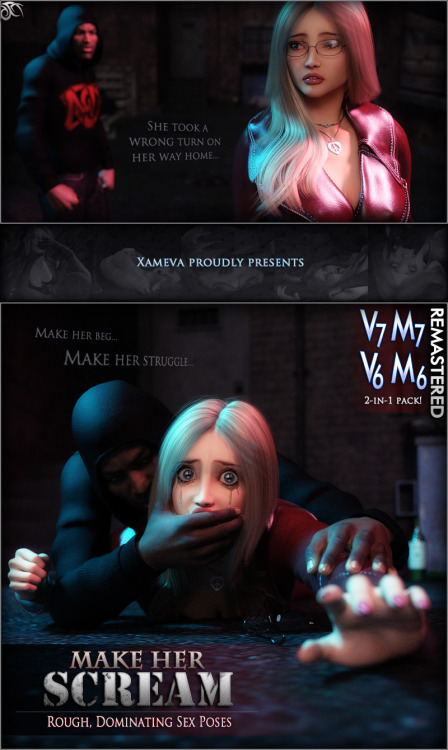  Make  her struggle… make her beg… make her SCREAM! Victoria has never  been taken with such savagery. Create your own dark, twisted fantasy  with this collection of dynamic couple poses for V6/M6 and V7/M7!  This great new pose set is broug