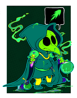 milkomeda-galaxy:  Animated pixel commission of Plague Knight