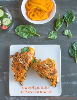 beautifulpicturesofhealthyfood:  Sweet Potato Turkey Sandwich