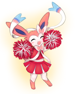 highvoltage923:Cheerleader Sylveon doodle because why not. <3