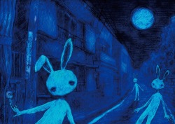 roeka18: ウサギと青い月