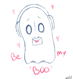 spoobur:  Decided to draw a blooky themed valentine lol Happy