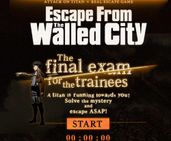  Before partaking in the Attack on Titan: Escape from the Walled