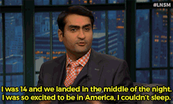 latenightseth: Sadly, Kumail’s first day in America set the
