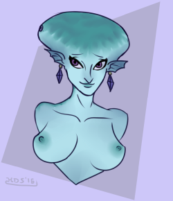 Doodled a bust of Princess Ruto AKA best Ocarina of Time Waifu