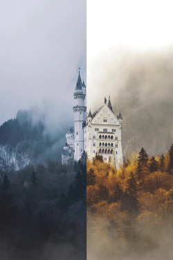 lsleofskye:  The Neuschwanstein Castle in two different moods