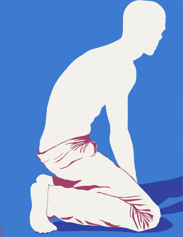 kwa56-blog:Studio shadow and white space study:Acrylic pens on