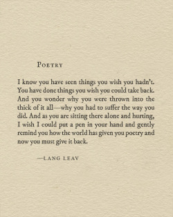 langleav:A little something I wrote for World Poetry Day xo Lang …………….My