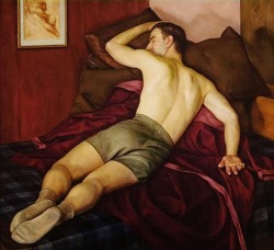 ratatoskryggdrasil:Luigi Lucioni, Resting Athlete, 1938