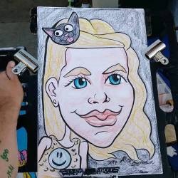 Doing caricatures at Dairy Delight! #caricature #malden #drawing