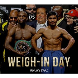 boxinghype:  @designedby175 Weigh-in day! One step closer. #MayPac