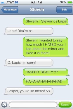 Jasper pretending to be Lapis and being mean to Steven.(Submitted