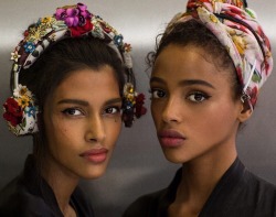 ayadaily:  Aya Jones & Pooja Mor backstage @ Dolce &