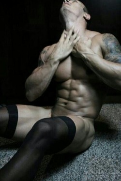 Damn, that tight, fit bod in stockings is doing things to me!