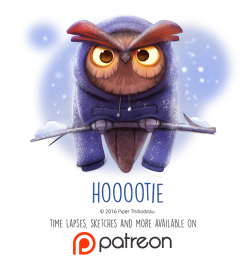 cryptid-creations:  Daily Paint 1463. Hoootie by Cryptid-Creations