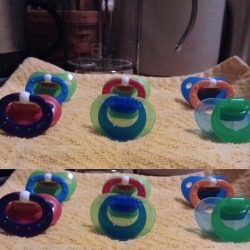 dxmagedlittleboy:  Washed my paci collection the other day :3