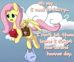 ask-justshy:  Fluttershy: Oh my, I need to hurry…  Aww <3