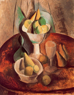 pablopicasso-art:   Fruit in a Vase  1909   Pablo Picasso   