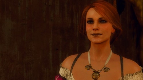 The random Witcher prostitute has a more decent makeup than the short haired feminist woman in Mass Effect that has a terrible slut makeup.Bioware never ceases to amaze me.EDIT: The animation in Mass Effect, lipsync and everything else sucks big throbbing