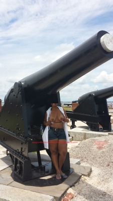 exoticwomenofcolor:  danielle at the fort showing off her tits