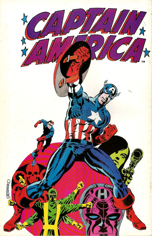 Back cover to Captain America Special Edition No. 1. (Marvel Comics, 1984). Art by Jim Steranko. From Oxfam in Nottingham.