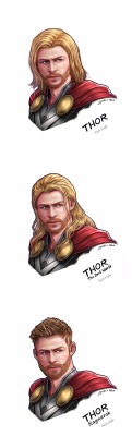 league-of-extraordinarycomics: Thor Hairstyles  Created by SpiderWee