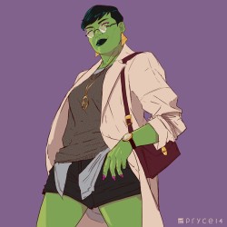 pryce14:Warming up with casual She-Hulk.  <3