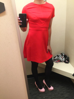 Submit your own changing room pictures now! Red Dress Pink Heels