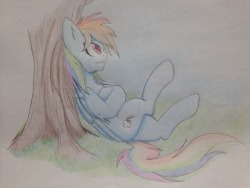 answerskyrocket:  modofskyrocket:  Rainbow Dash, done with colored