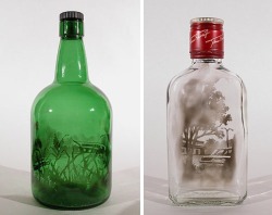 coolthingoftheday:  Artist Jim Dingilian fills bottles with smoke,