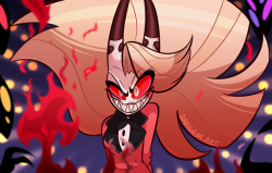 darigem-art:  Redraw de una de las escenas de Hazbin Hotel