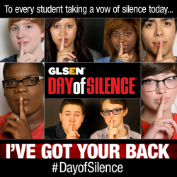 gaywrites:  Today is the Day of Silence. Thousands of students