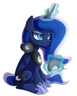 mylittleponyoficialg4:  Comm- Gamer Luna by Left2Fail  