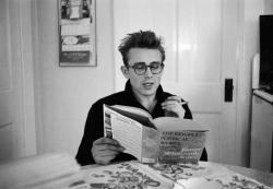 historicaltimes:  James Dean at the breakfast table 