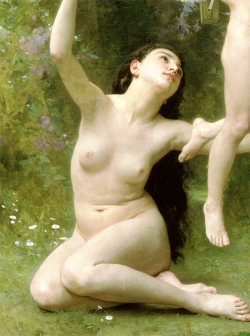 paintingses:  Love Takes Off (detail) by William Adolphe Bouguereau