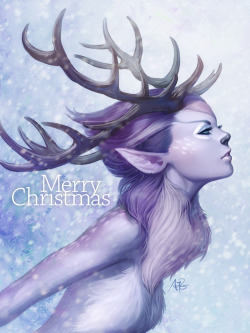 artmonia:  Deer Princess by Artgerm Merry Christmas!!!!