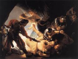 deadpaint:  Rembrandt van Rijn, The Blinding of Samson (1636)