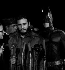 wired:  futurejournalismproject:  Castro, Batman, and Superheroes