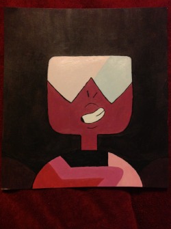 So I painted some of the Crystal Gems last night. Here’s Garnet