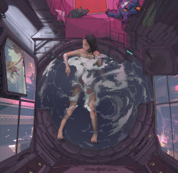 cinemagorgeous: Bath 2077 by artist Klaus Wittmann.