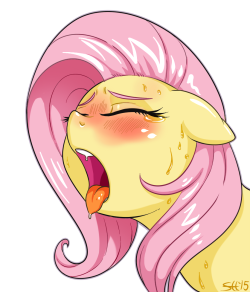 saucysorc:  Fluttershy’s thirst is real.Trying out some new