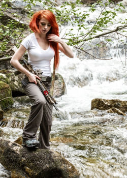 weaponoutfitters:  Rin, casual badass with a 13.7″ Hanson Barrel