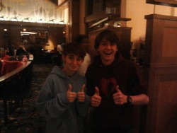 dicksprite:  I ran into this guy(on the right) at Disneyland and never even got his name. I think I was the first homestuck he ever met, and he even asked to take pictures with me(hence me taking a photo on my own phone. pics for proof!) and all. And