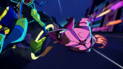In the intro to the new TMNT series, one of the villains tumbles