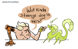 badlydrawndragons:rule #1: don’t pet strange green dogs