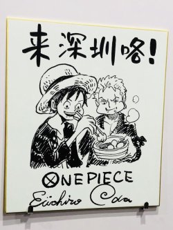 yun-zl:    Oda’s signature for “Hello one piece” exhibition