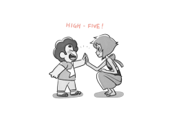 onirsrakugaki:  Request : Homeworld gems high-five.Thank you